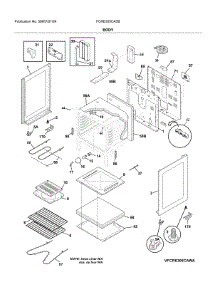 Body parts for Frigidaire Electric Range FCRE305CASB from AppliancePartsPros.com