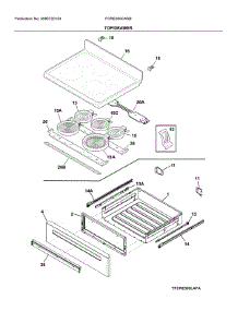 Top / Drawer parts for Frigidaire Electric Range FCRE305CASB from AppliancePartsPros.com