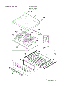 Top / Drawer parts for Frigidaire Electric Range FCRE305CASD from AppliancePartsPros.com