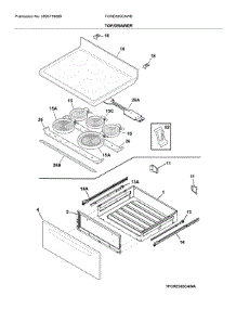Top / Drawer parts for Frigidaire Electric Range FCRE305CAWB from AppliancePartsPros.com