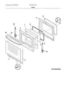 Door parts for Frigidaire Electric Range FCRE305CAWE from AppliancePartsPros.com