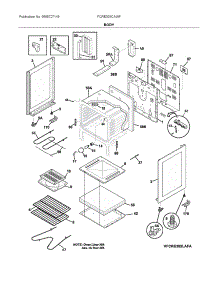 Body parts for Frigidaire Electric Range FCRE305CAWF from AppliancePartsPros.com