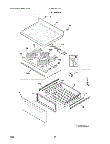 Top / Drawer parts for Frigidaire Electric Range FCRE305CAWG from AppliancePartsPros.com