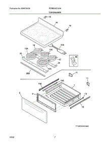 Top / Drawer parts for Frigidaire Electric Range FCRE305CAWH from AppliancePartsPros.com