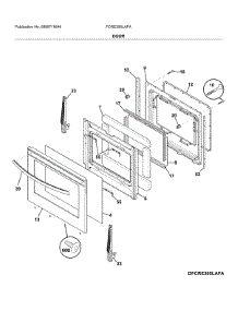 Door parts for Frigidaire Electric Range FCRE305LAFA from AppliancePartsPros.com