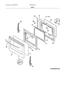 Door parts for Frigidaire Electric Range FCRE305LAFF from AppliancePartsPros.com