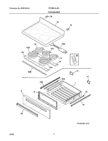 Top / Drawer parts for Frigidaire Electric Range FCRE305LAFJ from AppliancePartsPros.com