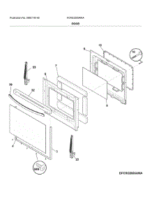 Door parts for Frigidaire Gas Range FCRG3005AWA from AppliancePartsPros.com
