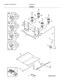 Burner parts for Frigidaire Gas Range FCRG3015AWA from AppliancePartsPros.com