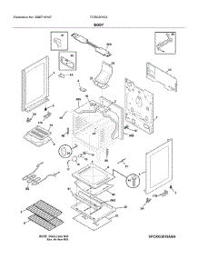 Body parts for Frigidaire Gas Range FCRG3015AWA from AppliancePartsPros.com