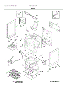 Body parts for Frigidaire Gas Range FCRG3051ASA from AppliancePartsPros.com