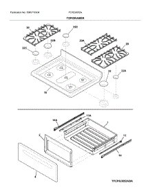 Top / Drawer parts for Frigidaire Gas Range FCRG3052ABA from AppliancePartsPros.com
