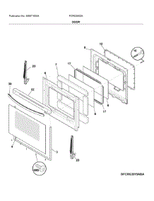 Door parts for Frigidaire Gas Range FCRG3052ABA from AppliancePartsPros.com