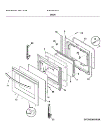 Door parts for Frigidaire Gas Range FCRG3052ASA from AppliancePartsPros.com