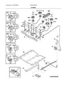 Burner parts for Frigidaire Gas Range FCRG3052ASC from AppliancePartsPros.com