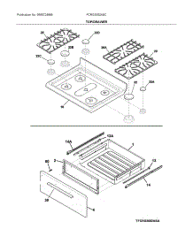 Top / Drawer parts for Frigidaire Gas Range FCRG3052ASC from AppliancePartsPros.com