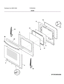 Door parts for Frigidaire Gas Range FCRG3052AWB from AppliancePartsPros.com