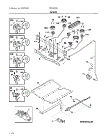 Burner parts for Frigidaire Gas Range FCRG3052AWC from AppliancePartsPros.com