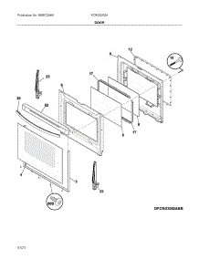 Door parts for Frigidaire Gas Range FCRG3052AWC from AppliancePartsPros.com