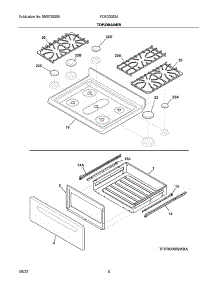 Top / Drawer parts for Frigidaire Gas Range FCRG3052AWD from AppliancePartsPros.com