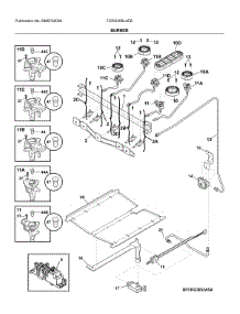 Burner parts for Frigidaire Gas Range FCRG305LAFB from AppliancePartsPros.com