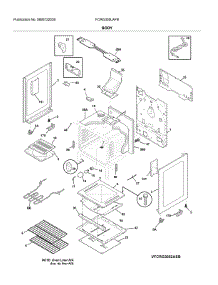 Body parts for Frigidaire Gas Range FCRG305LAFB from AppliancePartsPros.com