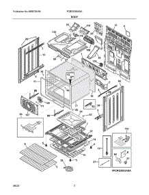Body parts for Frigidaire Gas Range FCRG3083ASA from AppliancePartsPros.com