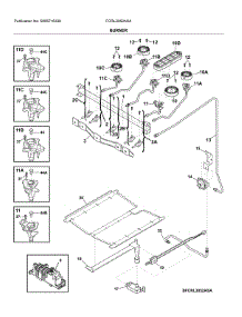 Burner parts for Frigidaire Gas Range FCRL3052ASA from AppliancePartsPros.com
