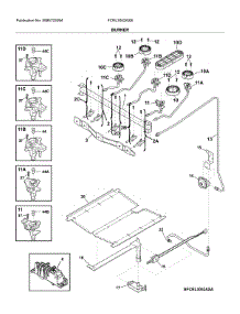Burner parts for Frigidaire Gas Range FCRL3052ASB from AppliancePartsPros.com