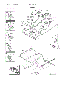 Burner parts for Frigidaire Gas Range FCRL3052ASC from AppliancePartsPros.com