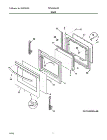 Door parts for Frigidaire Gas Range FCRL3052ASC from AppliancePartsPros.com
