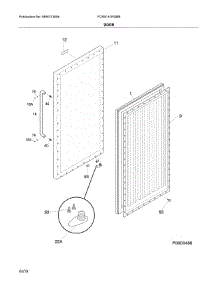 Door parts for Frigidaire Refrigerator FCRS181RQBB from AppliancePartsPros.com
