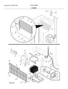 System parts for Frigidaire Refrigerator FCRS181RQBB from AppliancePartsPros.com