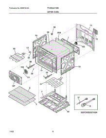 Upper Oven parts for Frigidaire Electric Wall Oven FCWD3027ABB from AppliancePartsPros.com