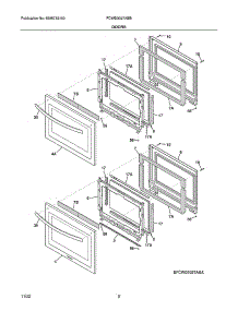 Door parts for Frigidaire Electric Wall Oven FCWD3027ABB from AppliancePartsPros.com