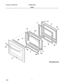 Door parts for Frigidaire Electric Wall Oven FCWD3027ASB from AppliancePartsPros.com