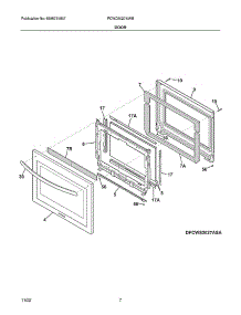 Door parts for Frigidaire Electric Wall Oven FCWD3027AWB from AppliancePartsPros.com
