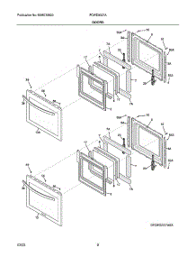 Door parts for Frigidaire Range Hood FCWD3027AWC from AppliancePartsPros.com