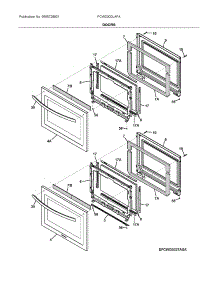 Doors parts for Frigidaire Electric Wall Oven FCWD302LAFA from AppliancePartsPros.com