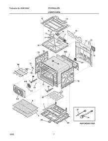 Lower Oven parts for Frigidaire Electric Wall Oven FCWD302LAFB from AppliancePartsPros.com