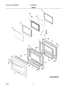 Door parts for Frigidaire Range Hood FCWM3027ADC from AppliancePartsPros.com
