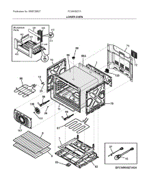 Lower Oven parts for Frigidaire Wall Oven/Microwave Combo FCWM3027ASA from AppliancePartsPros.com
