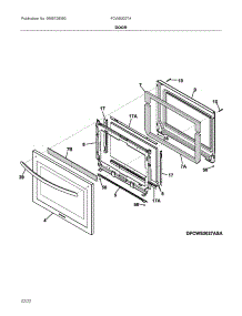 Door parts for Frigidaire Electric Wall Oven FCWS3027AWA from AppliancePartsPros.com