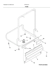 Frame parts for Frigidaire Dishwasher FDPC4221AB0A from AppliancePartsPros.com