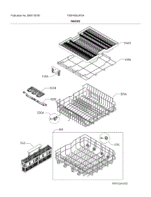Rack parts for Frigidaire Dishwasher FDSH450LAF0A from AppliancePartsPros.com
