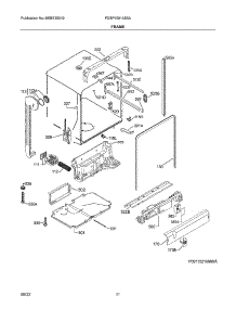 Frame parts for Frigidaire Dishwasher FDSP4501AS0A from AppliancePartsPros.com