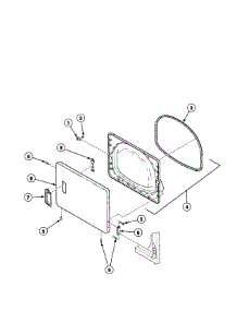 Loading Door parts for Speed Queen Dryer FEU17AWF1702 from AppliancePartsPros.com
