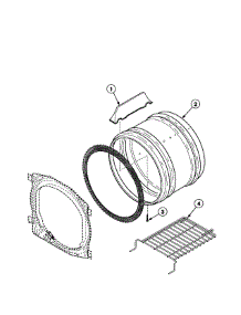 Cylinder Assy parts for Speed Queen Dryer FEU17AWF1702 from AppliancePartsPros.com