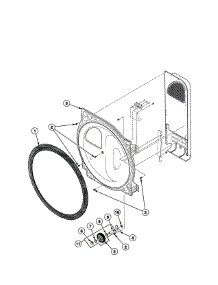 Rear Bulkhead parts for Speed Queen Dryer FEU17AWF1702 from AppliancePartsPros.com