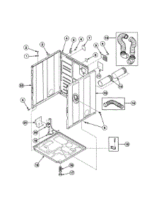 Cabinet Assy parts for Speed Queen Dryer FEU17AWF1702 from AppliancePartsPros.com